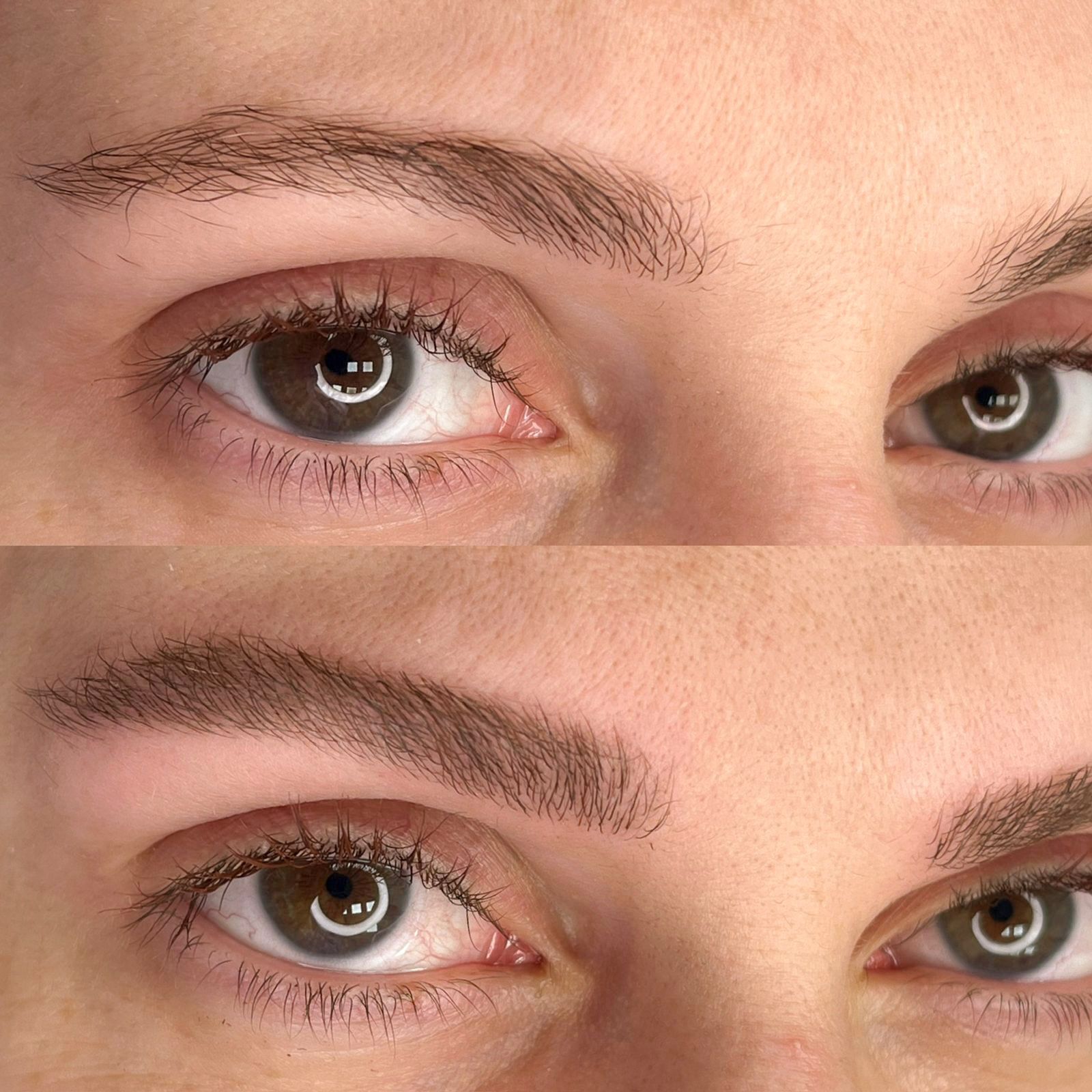 Antes e depois Design de Sobrancelhas